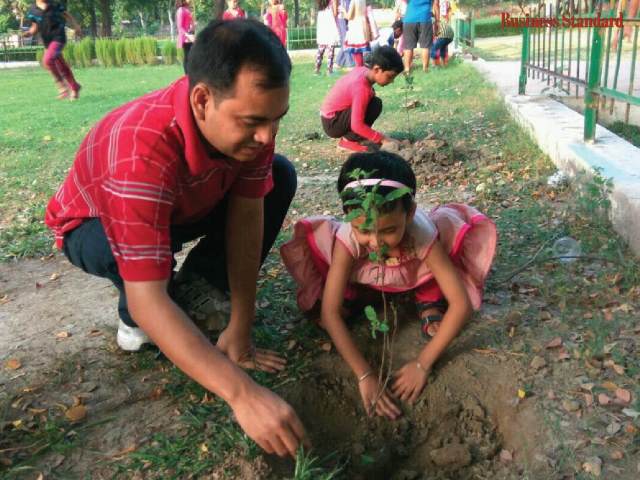 Business Standard Tree Plantation Drive At BEL Officers Club, Ghaziabad