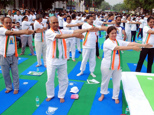 See pics: Hope you practice 'asanas' everyday, says Kejriwal on Yoga Day See pics: Hope you practice 'asanas' everyday, says Kejriwal on Yoga Day