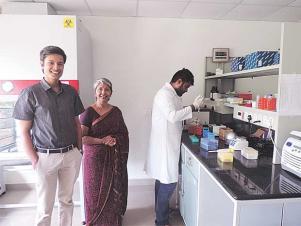 Swagene founders (from left) Sooraj Ratnakumar, K M Vani and scientist Shaswath Chandrasekar