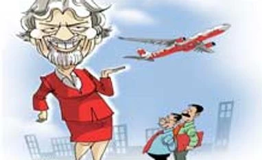 Richard Branson takes off in drag to fulfil Formula 1 bet