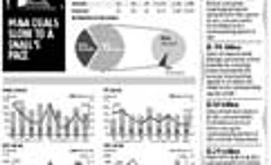 M&A deals slow to a snail's pace