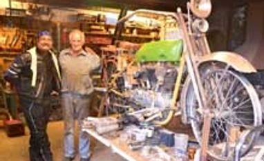 Across the globe on two Enfields