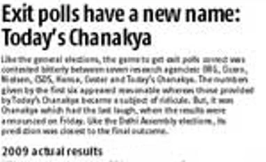 Exit polls have a new name: Today's Chanakya