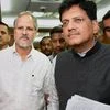 Union Minister of State for Power, Piyush Goyal with Lt. Governor of Delhi Najeeb Jung after an emergency meeting to discuss plan of action to tackle power crises, in New Delhi on Tuesday
