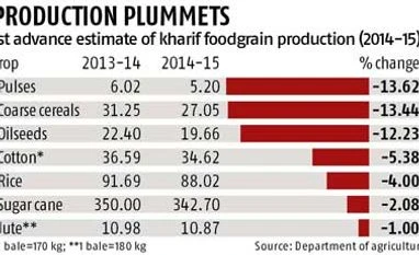 Kharif output to be lowest in 5 years