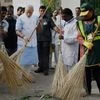 File photo of Prime Minister Narendra Modi kicking off the Swachh Bharat campaign in New Delhi
