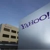 A Yahoo logo is pictured in front of a building in Rolle, 30 km (19 miles) east of Geneva