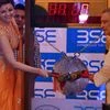 Bollywood actress Kajal Agarwal during the auspicious Muhurat trade on the first day of Diwali at the BSE on Laxmi Poojan in Mumbai on Thursday