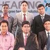 Somenath Mukherjee (centre, foreground), founder, Hearing Plus, with his  team-members