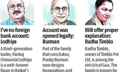 Govt reveals names of 7 in black money list