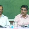 (L-R): Vijay Paul Sharma, Chairperson - PGP-ABM at Indian Institute of Management, Ahmedabad (IIM-A); Ashish Nanda, Director, IIM-A at a press conference within IIM-A campus in Ahmedabad (pic: Yasin D)