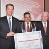 CBI’s Amit Kumar (centre) receives the Most Innovative Master Thesis Award at the International Anti-Corruption Academy, Vienna