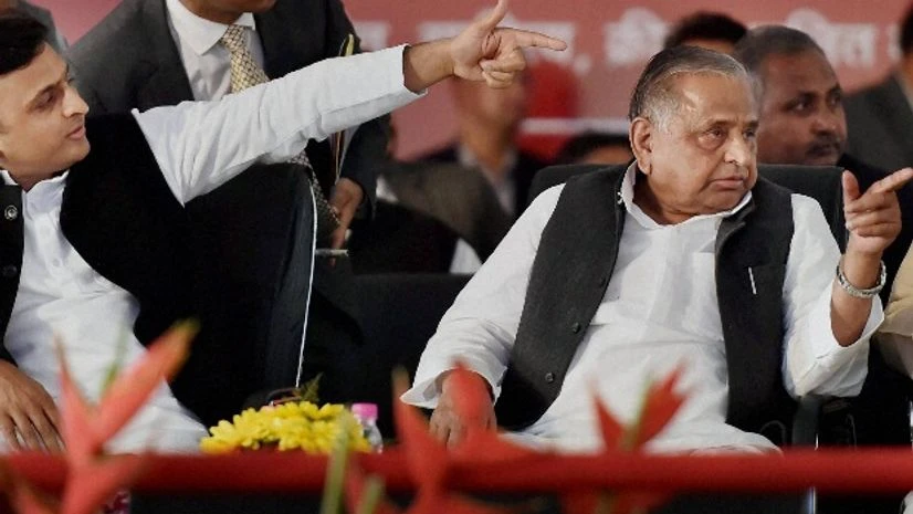A file photo of UP CM Akhilesh Yadav and Samajwadi Party chief Mulayam Singh Yadav at a function in Lucknow A file photo of UP CM Akhilesh Yadav and Samajwadi Party chief Mulayam Singh Yadav at a function in Lucknow
