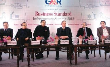 Infrastructure sector's double-push potential (From left) Rathin Basu, country president, Alstom India and South Asia; S B Nayar, chairman and managing director, India Infrastructure Finance Company; Arup Roy Chowdhury, chairman and managing director, NTPC; Ravi Uppal, chief executive officer an