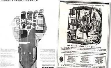 40 years ago...And now: Chennai's ad scene went north for a while A BHEL ad from the 1970s, RK Swamy (left); a TVS print ad (right)