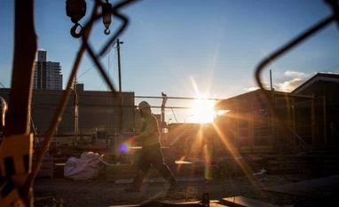 Inventories boost US third-quarter GDP, may drag on Q4 growth A worker walks through the site of the 34th St. Hudson Yards stop for the Number 7 subway line still under construction in New York