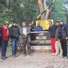 Rajesh Madan (3rd from right) and Mohit Sareen (4th from right) , co-founders, Jungliceo, with other entrepreneurs during a  trip to the Corbett national park