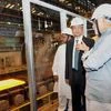 Prime Minister Narendra Modi visiting the modernized and expanded Raourkela Steel Plant in Odisha