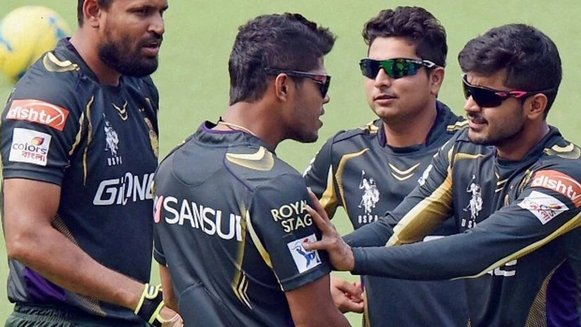 KKR players during a practice session at Eden Gardens in Kolkata KKR players during a practice session at Eden Gardens in Kolkata
