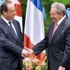 Francois Hollande, Fidel Castro