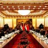 Full Delegation talks with PM Narendra Modi and Premier Li at Great Hall of People