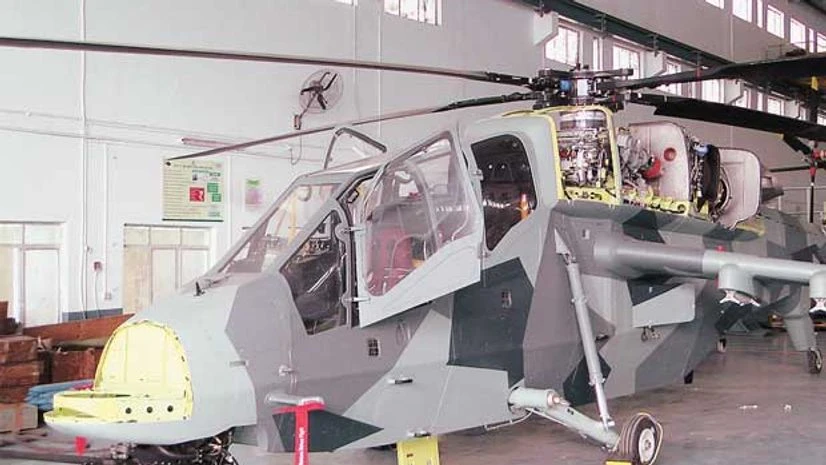 A light combat helicopter readies for a test flight at Hindustan Aeronautics Ltd A light combat helicopter readies for a test flight at Hindustan Aeronautics Ltd