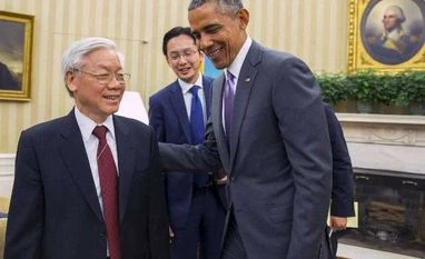 Obama, Vietnamese leader hold landmark Oval Office talks Barack Obama, Nguyen Phu Trong