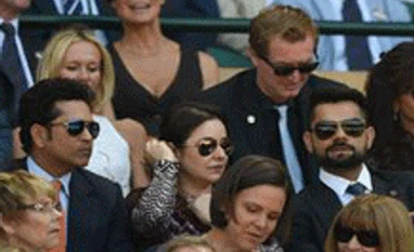 Tendulkar, Kohli make an appearance at the Wimbledon semifinals Sachin_Wimbledon