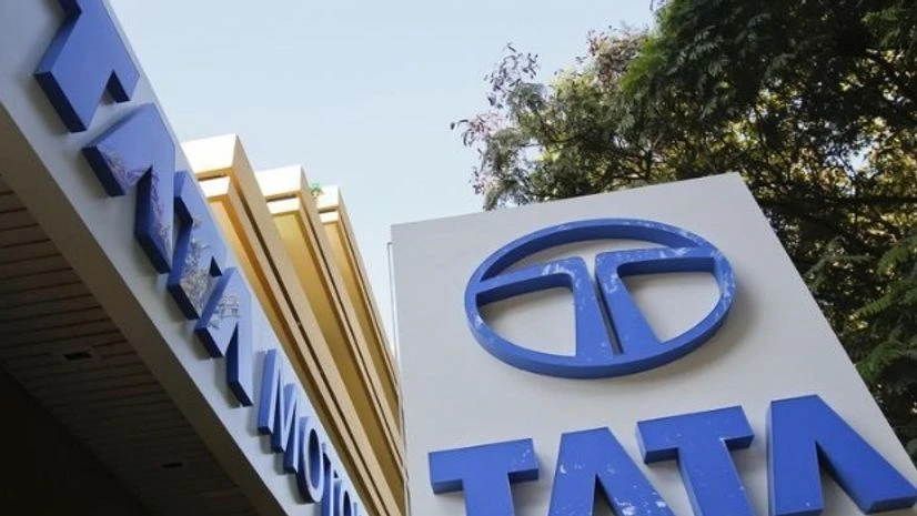 Tata Motors logos are pictured outside their flagship showroom in Mumbai Tata Motors logos are pictured outside their flagship showroom in Mumbai
