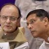 FM Arun Jaitley and CEA Arvind Subramanian at Annual Conference of the Chief Commissioners and Director Generals of CBEC in New Delhi on Monday, 24 August 2015 Picture by PTI