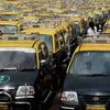 A view of taxis parked at a terminal in Mumbai during trade union workers' nation-wide strike on Wednesday, 02 September 2015 Picture by PTI