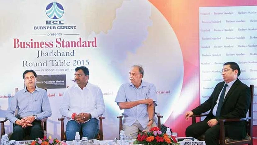 (L-R) Secretary-General of the Federation of Jharkhand Chamber of Commerce & Industry Pawan Sharma; Minister for Tourism, Revenue, Land Reforms & Registration, Government of Jharkhand, Amar Kumar Bauri; Head of the Economics Department of Ran (L-R) Secretary-General of the Federation of Jharkhand Chamber of Commerce & Industry Pawan Sharma; Minister for Tourism, Revenue, Land Reforms & Registration, Government of Jharkhand, Amar Kumar Bauri; Head of the Economics Department of Ran