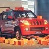 Mahindra &amp; Mahindra launched the TUV300 sports utitily vehicle in Pune on Thursday