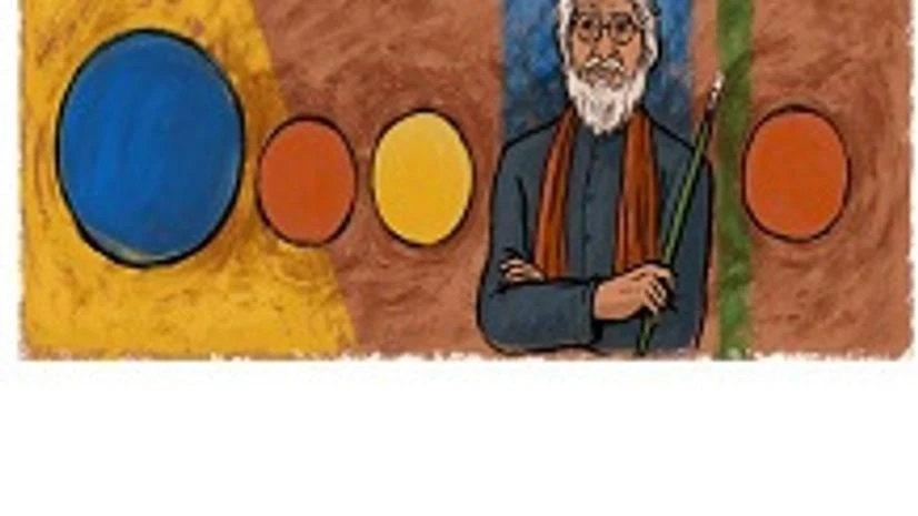 Google honours M F Hussain with a doodle; Some express anger Google honours M F Hussain with a doodle; Some express anger
