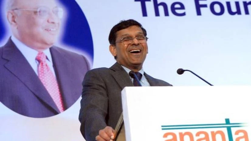 RBI Governor Raghuram Rajan delivers his speech at the 4th C K Prahalad Memorial Lecture in Mumbai on Friday (Photo: Kamlesh Pednekar) Raghuram Rajan