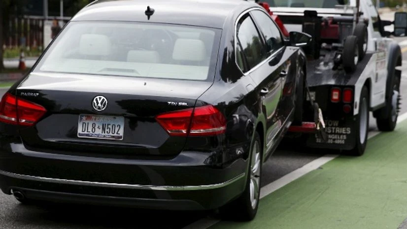 A diesel Volkswagen Passat TDI SEL is taken away by a tow truck for having an expired registration, in Santa Monica, California, United States A diesel Volkswagen Passat TDI SEL is taken away by a tow truck for having an expired registration, in Santa Monica, California, United States