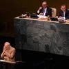 Prime Minister Narendra Modi addresses the 70th session of the United Nations General Assembly at UN headquarters in New York