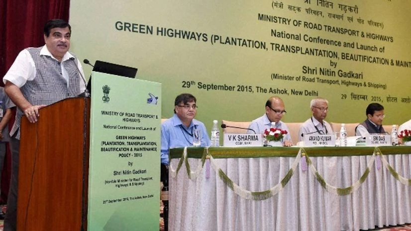 Union Minister for Road Transport & Highways and Shipping, Nitin Gadkari addressing the National Conference and launch of the Green Highways Policy 2015, in New Delhi Union Minister for Road Transport & Highways and Shipping, Nitin Gadkari addressing the National Conference and launch of the Green Highways Policy 2015, in New Delhi