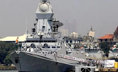 Made in India biggest warship 'INS Kochi' commissioned INS Kochi (Photo:Twitter)
