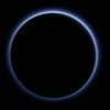 Pluto’s Blue Sky: Pluto’s haze layer shows its blue color in this picture taken by the New Horizons Ralph/Multispectral Visible Imaging Camera (MVIC)