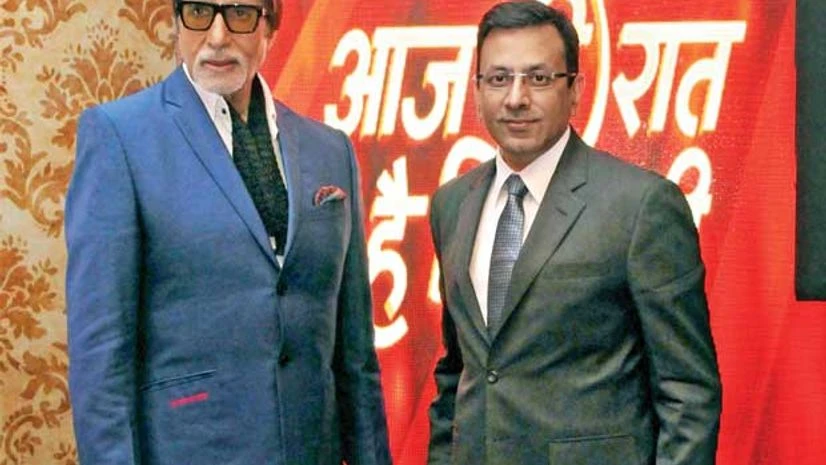 Amitabh Bachchan and Sanjay Gupta, COO, Star India Amitabh Bachchan and Sanjay Gupta, COO, Star India