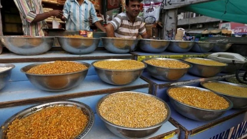 Pulses are kept on display for sale in a shop at a market in Ahmedabad Pulses are kept on display for sale in a shop at a market in Ahmedabad