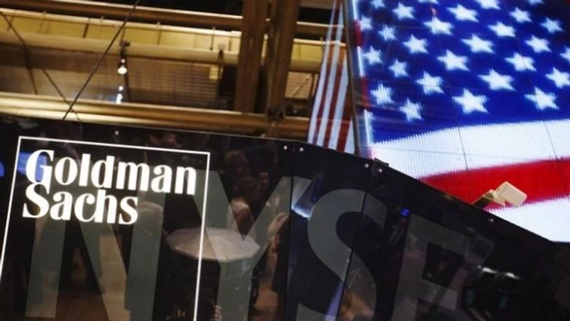 The Goldman Sachs logo is displayed on a post above the floor of the New York Stock Exchange The Goldman Sachs logo is displayed on a post above the floor of the New York Stock Exchange
