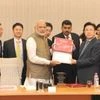 A Chinese businessmen call on the PM Narendra Modi