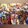 Voters wait in queue to cast their vote during second phase of Bihar elections at Gaya