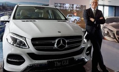 Mercedes sells 13.5K units in 2015, to launch 12 products this year MD and CEO of Mercedes-Benz India, Roland Folger during the launch of The GLE car in Chennai