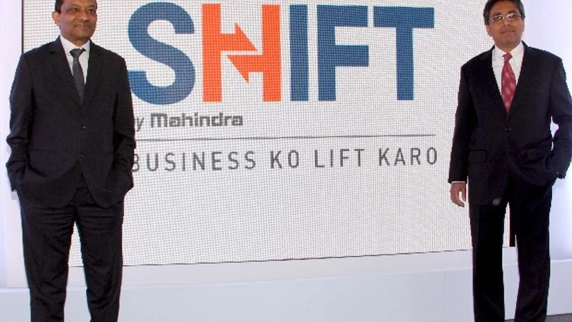 (from left to right) Pawan Goenka, Executive Director, Mahindra & Mahindra Ltd and Anish Shah, Group President (Strategy), Mahindra & Mahindra Ltd at the launch of Smart Shift,Mahindra's digital marketplace for intra-city logistics, in Mumbai (from left to right) Pawan Goenka, Executive Director, Mahindra & Mahindra Ltd and Anish Shah, Group President (Strategy), Mahindra & Mahindra Ltd at the launch of Smart Shift,Mahindra's digital marketplace for intra-city logistics, in Mumbai