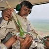 Soil and water being sprinkled over Amaravati