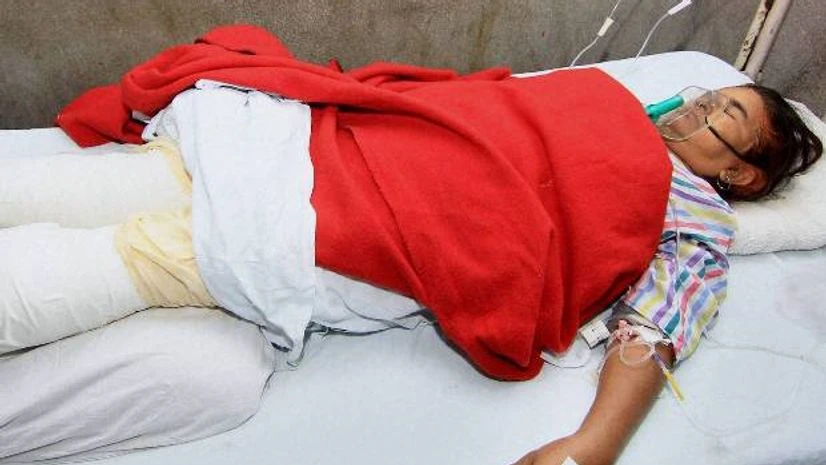 A villager allegedly injured in firing by Pakistani troops across the India Pakistan border seeking treatment at the Government Medical College Hospital in Jammu A villager allegedly injured in firing by Pakistani troops across the India Pakistan border seeking treatment at the Government Medical College Hospital in Jammu