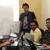 Eckovation CEO Ritesh Singh (2nd) and CTO Akshat Goel (3rd) with other team members (from left to right).